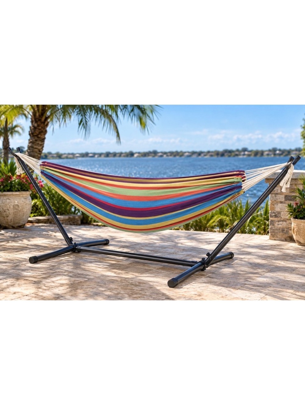 New Multicolor Freestanding Hammock with Stand